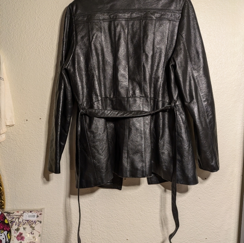 Leather loaf leather jacket size 13/14 vintage - Picture 10 of 15